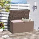 Premium Pro Edition 73 Gallon Lockable Resin Deck Box, Waterproof & UV-Resistant Outdoor Storage Box for Outdoor Cushion Storage, Garden Tools & Pool Accessories Storage, Brown by CozyNest Decor