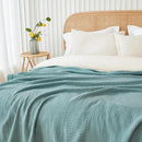 EMME Muslin Throw Blanket 100% Cotton Blankets for Couch Breathable Gauze All Season Soft and Lightweight Pre-Washed (Teal, 50"x70") by CozyNest Decor