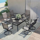 Grand Patio Outdoor Swivel Dining Chairs Set of 2, 360 Degree Mesh Sling Rocker Sets for Deck, Garden Backyard, Mixed Coffee by GreenHaven Gardens