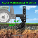 3 Point Trencher Ripper Attachment fit 2" Receivers, Hitch Mounted Ripper for Tractor Lawn Mower ATV UTV, Adjustable Subsoiler Plow with Replacement Plough Blade in Garden Farm Bury Pipes Sow Seeds by GreenHaven Gardens