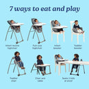 Graco Table2Table Premier Fold 7 in 1 Convertible High Chair | Converts to Dining Booster Seat, Kids Table, and More, Maison by TinyTreasures Baby Boutique