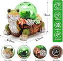 Solar Turtle Garden Statue Lights for Outdoor Decor with Cracked Glass LED Figurine Lighting Resin Succulent Tortoise Decorations Patio Lawn Yard Housewarming Mom Gifts by GreenHaven Gardens