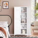 Letaya White Storage Cabinet with Feets-Metal Home Kitchen Pantry Cabinets with Doors and Adjustable Shelves,Organization Locker for Cupboard/Bedroom/Dining/Living/Bathroom/Office/Garage Room (White) by CozyNest Decor