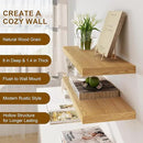 Floating Shelves for Wall, 8 Inch Deep Floating Shelves, 24"W x 8"D Wall Shelves Set of 2, Rustic Wood Floating Shelf for Home Decor, Deep Storage Shelves for Kitchen, Bedroom, Living Room by CozyNest Decor