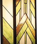 RIVER OF GOODS Art Deco Stained Glass Outdoor Light Fixture - 16.25" H - Decorative Porch Light - Green by CozyNest Decor