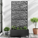 Casaphoria Metal Raised Garden Bed with Trellis and Wheels, 72"x35"x16" Planter Box for Climbing Plants, Vegetables & Vines, Features Drainage Holes and Privacy Screen (Black-Spring) by GreenHaven Gardens