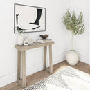 Plank+Beam Solid Wood Console Table, 36 Inch, Sofa Table, Narrow Entryway Table for Hallway, Behind The Couch, Living Room, Foyer, Easy Assembly, Seashell by CozyNest Decor