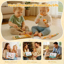 Baby Musical Instruments - Wooden Montessori Toys for Toddlers 1-3, Baby Musical Toys Percussion Instruments Set with Xylophone Tambourine, Neutral Preschool Educational Baby Toys for Boy Girls Gifts by TinyTreasures Baby Boutique