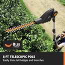 Alloyman 2-in-1 Telescoping Cordless Pole Hedge Trimmer 16-Inch and Pole Saw 8.6-Inch,with 2 Packs 4.0Ah Batteries & Charger,for Tree Trimming and Shrubs Pruning by GreenHaven Gardens