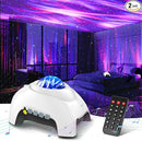 Northern Galaxy Light Aurora Projector with 33 Light Effects, Night Lights LED Star Projector for Bedroom Nebula Lamp, Remote Control, White Noises, Bluetooth Speaker for Parties(White) by TinyTreasures Baby Boutique