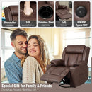 Retro Rocking Recliner Chair, Massage Rocker Recliner Chair with Vibration Massage and Heat, USB and Type-C Ports,360° Swivel Chairs,Living Room, Bedroom, Nursery, RV, Brown by TinyTreasures Baby Boutique