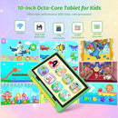 Kids Tablet 10 Inch Android 14 Tablet for Kids Ages 3-12, Octa-Core with Case, Parental Controls,14GB+64GB Storage (TF Expand 1TB), 5G WiFi, BT5.3, Green by TinyTreasures Baby Boutique