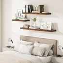12" Deep Floating Shelves for Wall 55 Inches Long, Heavy Duty Wall Shelves for Bedroom Bathroom Kitchen Laundry Room, Farmhouse Rustic Shelves for Home Decor, 55" X 12" X 2" Set Of 2, Rustic Brown by CozyNest Decor