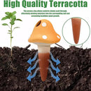 4PCS Terracotta Self Watering Spikes, Mushroom Shaped Self Watering Globes, Slow Release Self Watering Planter Insert, Plant Watering Globes for Indoor and Outdoor Plants by GreenHaven Gardens