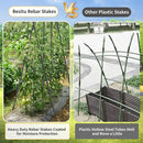 Rebar Stakes 48 inches 16-Pack Concrete Form Stakes Straight 3/8" Diameter Rebar Ground Metal Stakes for Landscaping, Securing Fence, Garden Plants Support, Survey Markers and Securing Trees by CozyNest Decor