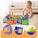 Dr.Rapeti Soft Cloth Books Baby Books Bath Books 6-Pack for Baby Infant Toddler Kids Crinkle Squeaky Washable Chewable Non-Toxic Early Educational Giftable by TinyTreasures Baby Boutique