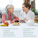 Adaptive Eating Utensils by Celley for Elderly, Handicapped | 4pc Easy Grip Silverware Stainless Steel Knife, Fork, 2 Spoons – (Black) by CozyNest Decor