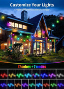 Brightown RGBW Outdoor String Lights, 25FT LED Patio Lights with Remote and Timer, Commercial Grade Waterproof Hanging Lights with 13 Shatterproof Bulbs(1 Spare) for Backyard Porch Garden Party Decor by GreenHaven Gardens