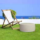 LVTXIII Inflatable Stool Ottoman Footrest with Handle, All Weather Foot Rest, Indoor or Outdoor Use for Home Patio Garden and Camping, D21 x H9, Stripe Beige by CozyNest Decor