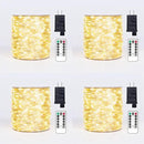 Fairy Lights Plug in,4Pack 100FT 300 LEDs Waterproof Led String Lights,Twinkle Light with 8 Modes Remote for Outdoor Indoor Christmas Wedding Birthday Garden Party Decorations,Warm White by GreenHaven Gardens