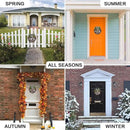 Interchangeable Seasonal Welcome Sign for Front Door, Rustic Round Wood Wreath Wall Hanging Decorations, for Spring Summer Fall Winter All Holiday Halloween Christmas Farmhouse Outdoor Home Decor by CozyNest Decor