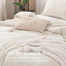 Litanika Beige Comforter Set California King Size, 3 Pieces Cal King Lightweight Solid Bedding Comforter Set, Oversized All Season Fluffy Bed Set (104x96In Comforter & 2 Pillowcases) by CozyNest Decor