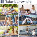 Extra Large Picnic Blanket 80''x 60'' Picnic Mat Waterproof Sand Proof Foldable for Beach, 5-Layer Outdoor Blanket for 6 to 8 Adults,Camping Lawn Hiking Travel Park Music Festival Wedding Mats(Gray) by TinyTreasures Baby Boutique