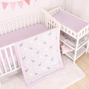 CaSaJa 4-Piece Crib Bedding Set for Boys and Girls, Nursery Baby Bedding Set Including Quilted Comforter with Fitted Crib Sheet and Changing Pad Covers, Reversible Quilt Design, Reindeer Forest by TinyTreasures Baby Boutique