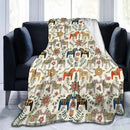 Swedish Dala Horses Throw Blanket Soft Fleece Blanket Men Women Gift for Kids Boys Girls for Party Couch Sofa Bed Deco Blankets 80x60 Inches by CozyNest Decor