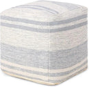 REDEARTH · Tufted Pouf Ottoman with Filler Textured Storage Cube Bean Bag Pouffe Footrest for Living Room, Bedroom, Nursery, Kidsroom; 100% Cotton (17.5"X17.5"X17.5", Melange Delight Gray) by CozyNest Decor