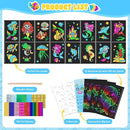 homicozy Art & Craft Activity for Kids - Foil Fun Mermaids & Scratch Art Book 2-in-1, No Mess Art Crafts for Girls,DIY Creative Activity Kit,Gifts for Girls Ages 4, 5, 6, 7, 8, 9, Travel Toys by TinyTreasures Baby Boutique