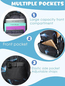 BLUEFAIRY Kids Backpack for Boys Elementary Primary Middle School Bags for Childs Book Bags Bookbags Lightweight Padded Straps Back to School Mochilas para Niños 17" Black/Blue by TinyTreasures Baby Boutique