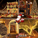 6 Pack 600 LED Solar String Lights for Outside, Solar Christmas Lights Outdoor Waterproof, Green Wire Twinkle Light with 8 Lighting Modes for Xmas Tree Wedding Party Garden Decorations (Warm White) by GreenHaven Gardens