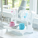 PopYum Glacier White Space Saving Drying Rack from 100% Recycled Bottles, countertop for Baby Bottles, Plastic Bags, Cups, Glass, tumblers, Compact by TinyTreasures Baby Boutique