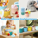 8.5 OZ Silicone Food Storage Containers, Baby Food Storage Jars with Airtight Lids and Snack Cup Lid, Freezer, Microwave and Dishwasher Safe, Reusable Snack Containers for Kids, Infant, Toddler, 4 Pcs by TinyTreasures Baby Boutique