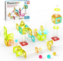 PicassoTiles Magnet Tiles Building Block Travel Size Magnetic Marble Run Construction Toy Set Mini Diamond Marble Racetrack Building Blocks Playset Education STEM Learning Kit Boy Girl 3+ PTMG45 by TinyTreasures Baby Boutique