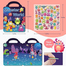 6Set Reusable Sticker Books for Kids 1-3 2-4 Years Old, 3D Puffy Stickers Books for Toddlers,Monster+Insects+Forest+Desert+Polar+Amusement Park by TinyTreasures Baby Boutique
