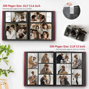Popotop Photo Album 4x6 500 Pockets with Leather Hardcover Cover, Large Photo Album Binder Book with 50Pcs Pages for Family Travel Wedding Baby Gifts by TinyTreasures Baby Boutique