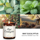 Auelife Mint Eucalyptus Candle | Aromatherapy Candle for Relaxation, Soy Candles for Home Scented, Home Fragrance Gifts for Women Men - Long-Lasting 7oz Jar by CozyNest Decor