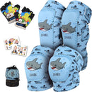 Soft-Style Kids Knee and Elbow Pads with Bike Gloves, Flexible Impact-Resistant Gear for Ages 2-11, Designed for Balance Bikes, Roller-Skating, and Skateboarding by TinyTreasures Baby Boutique