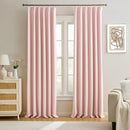 KEQIAOSUOCAI Custom Pleated Curtains Fabric Baby Pink Color, Heat Blocking Window Treatment for Bedroom Vertical Draft Blackout for Living Room 40 Wide by 90 Inch Long, 2 Panels, Pinch Pleat by TinyTreasures Baby Boutique