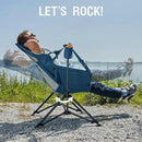 Portal Hammock Camping Chair, Portable Outdoor Swinging Chairs, Rocking Chair for Adults with Adjustable Back and Height for Lawn, Backyard, Patio, Supports 400 lbs, Breathable Mesh High Back, Blue by GreenHaven Gardens