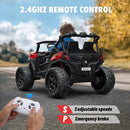 24V 2 Seater Ride on Car Truck, 4x200W, EVA Tires, 4WD/2WD, Rainbow Lights, Remote Control, Shock Absorbers, Bluetooth, Ride On UTV Toy for Kids Ages 3-8, Red by TinyTreasures Baby Boutique