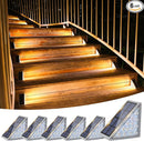 VOLISUN Solar Stair Lights 6 Pack, Solar Step Lights Outdoor Waterproof IP67, LED Outdoor Step Light,Outdoor Light Decor for Garden Stair, Deck, Front Step, Front Porch, and Patio（3000K） by GreenHaven Gardens