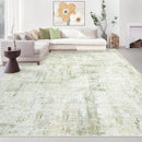 Area Rugs 9x12 Living Room: Washable Rug Modern Abstract Large Rugs Soft Non Slip Neutral Rug Stain Resistant Indoor Carpet for Bedroom Kitchen Dining Room Home Office Rugs(Green Brown,9'x12') by TinyTreasures Baby Boutique