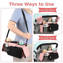 Accmor Universal Stroller Organizer with Insulated Cup Holder Detachable Phone Bag and Shoulder Strap,Stroller Bag Caddy Organizer Fits for Uppababy, Baby Jogger, Britax Strollers by TinyTreasures Baby Boutique