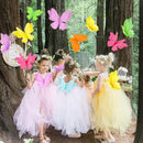 SUNBEAUTY 6Pcs Hanging Butterflies, Large Butterfly Decorations, 3D Paper Decoration, Pink Green Blue Orange for Baby Shower Decor Girls, Women, Paper Flowers for Wall by CozyNest Decor