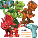 Laradola Dinosaur Toys for 4 5 6 7 8 Year Old Boys, Take Apart Dinosaur Toys for Kids 3-5 5-7 STEM Construction Building Kids Toy with Electric Drill, Party Birthday Gifts by TinyTreasures Baby Boutique