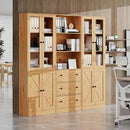 71" Tall Bookshelves Set of 3, 1 Bookcase with Drawers & 2 Bookshelves with Doors, Wooden Floor Standing Display Storage Shelves for Home Office, Living Room by CozyNest Decor