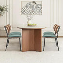 Rattan Dining Chairs Set of 4, Mid Century Modern Dining Chairs with Cane Back for Kitchen Dining Room, 19 Inch Fabric Green by CozyNest Decor